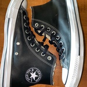 Shearling lined leather Chuck Taylor High Tops